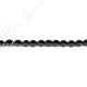 Black Agate 4-Face Oval Beads