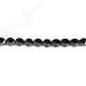 Black Agate 4-Face Oval Beads