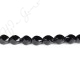 Black Agate 4-Face Oval Beads