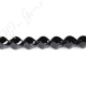 Black Agate 4-Face Oval Beads