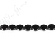 Black Agate Coin Beads