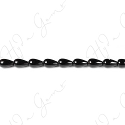 Black Agate Drop Beads