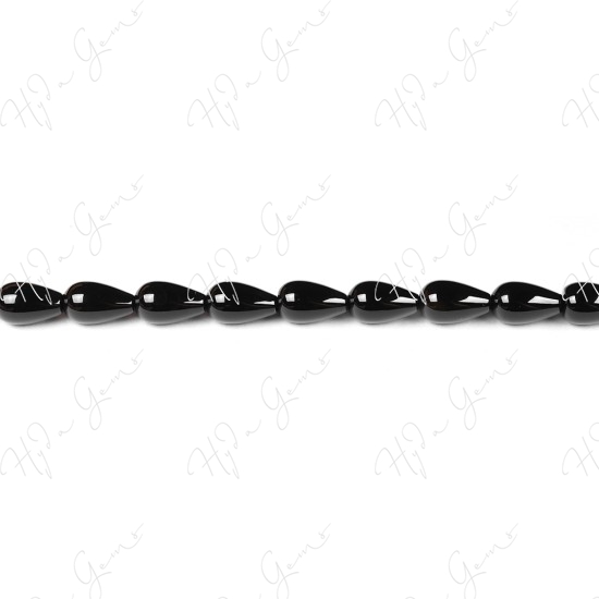 Black Agate Drop Beads