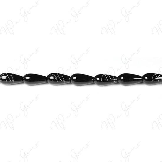 Black Agate Drop Beads