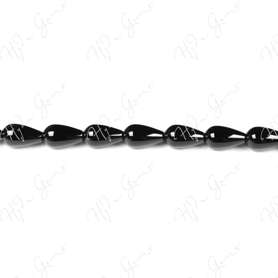 Black Agate Drop Beads