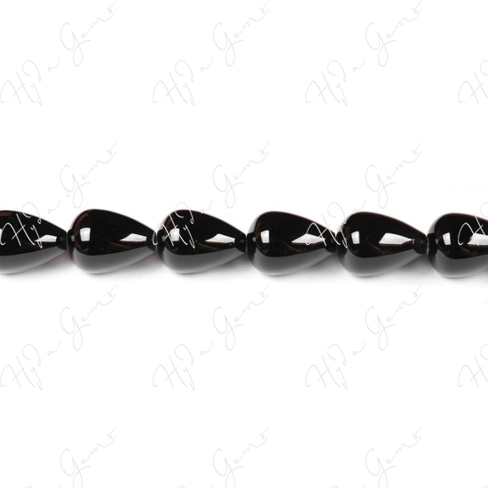 Black Agate Drop Beads