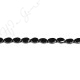 Black Agate Flat Oval Beads