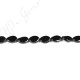 Black Agate Flat Oval Beads