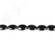 Black Agate Flat Oval Beads