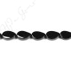 Black Agate Flat Oval Beads