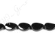 Black Agate Flat Oval Beads