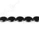 Black Agate Flat Oval Beads