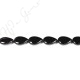 Black Agate Pear Beads