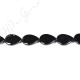 Black Agate Pear Beads