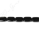 Black Agate Flat Rectangle Beads