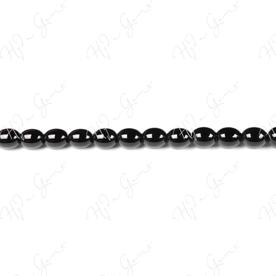 Black Agate Rice Beads