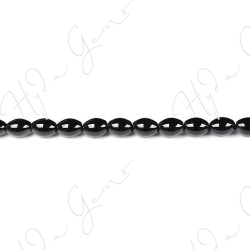 Black Agate Rice Beads