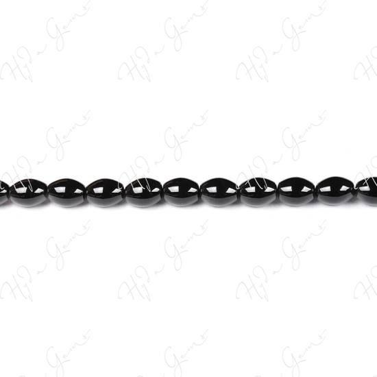 Black Agate Rice Beads