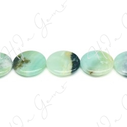 Black Amazonite Coin Beads