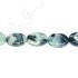 Black Amazonite Flat Oval Beads