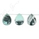 Black Amazonite Pear Beads