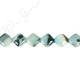 Black Amazonite Flat Square Beads