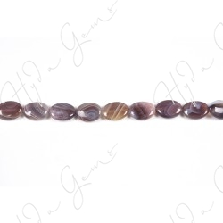 Botswana Agate Flat Oval Beads