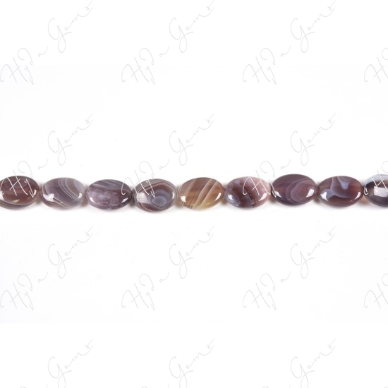 Botswana Agate Flat Oval Beads