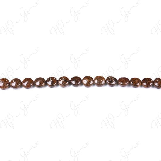 Bronzite Coin Beads