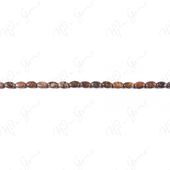 Bronzite Flat Oval Beads