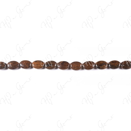 Bronzite Flat Oval Beads