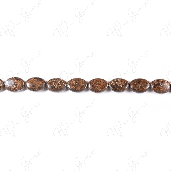 Bronzite Flat Oval Beads