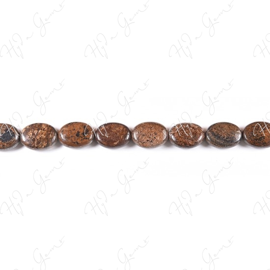 Bronzite Flat Oval Beads