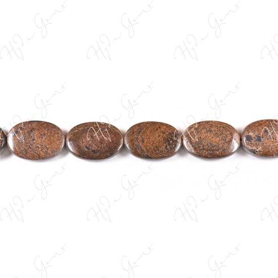 Bronzite Flat Oval Beads