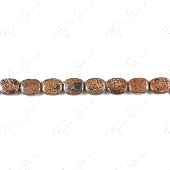 Bronzite Flat Rectangle Beads