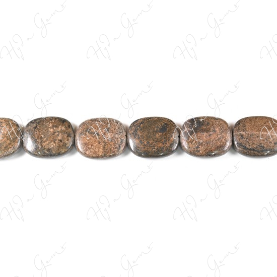 Bronzite Flat Rectangle Beads