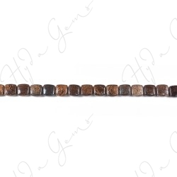 Bronzite Flat Square Beads