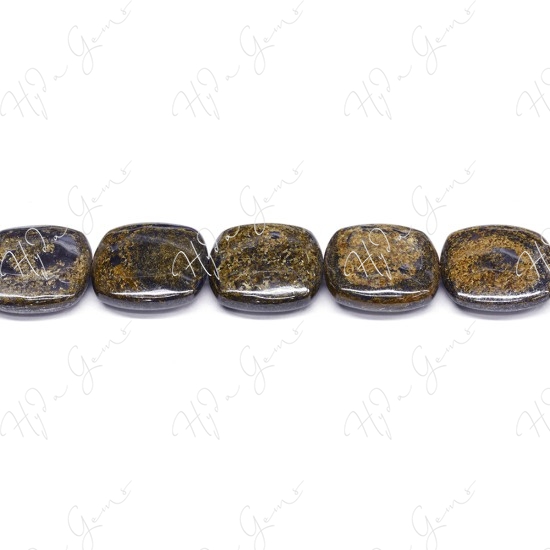 Bronzite Flat Square Beads