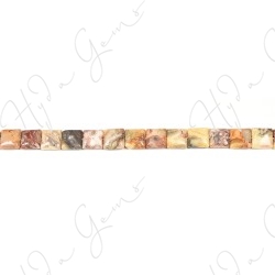 Crazy Agate Flat Square Beads