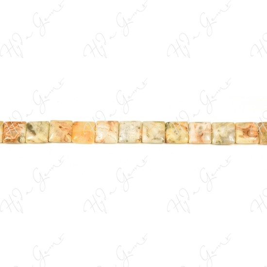 Crazy Agate Flat Square Beads