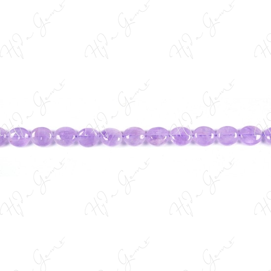 Cape Amethyst Flat Oval Beads