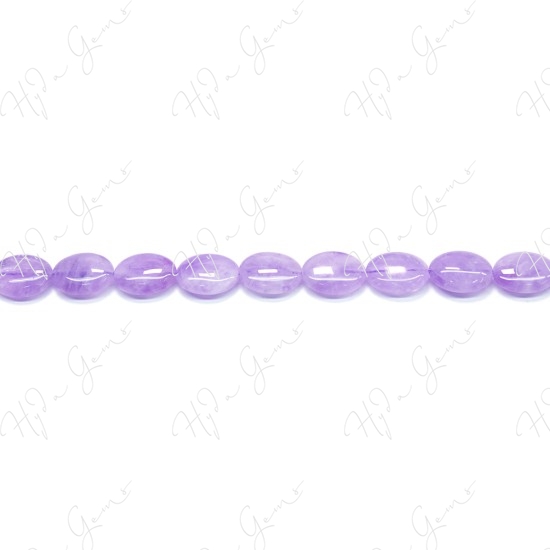 Cape Amethyst Flat Oval Beads