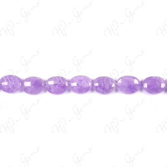 Cape Amethyst Flat Oval Beads