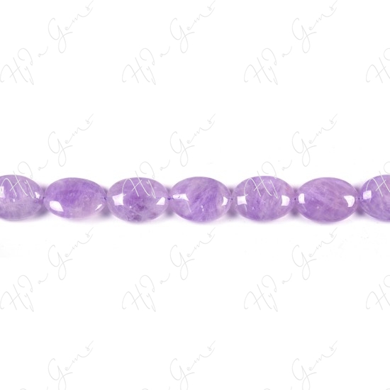 Cape Amethyst Flat Oval Beads