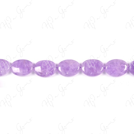 Cape Amethyst Flat Oval Beads