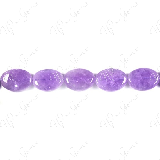 Cape Amethyst Flat Oval Beads