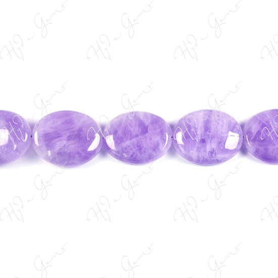 Cape Amethyst Flat Oval Beads