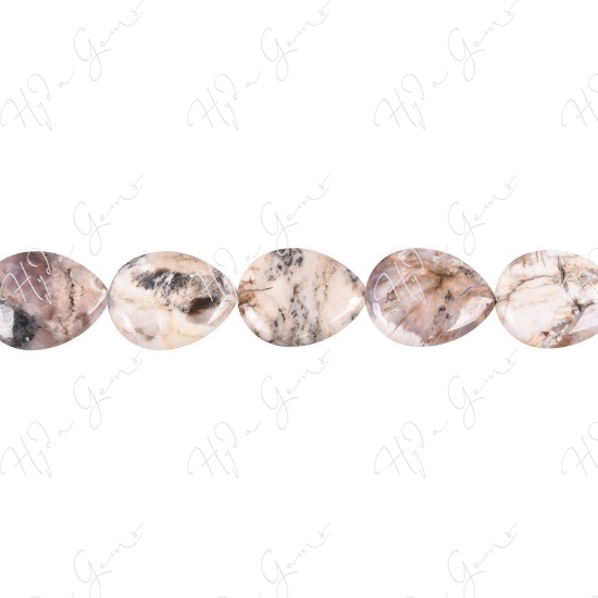 White Crazy Agate Pear Beads