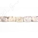 White Crazy Agate Flat Rectangle Beads