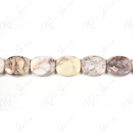 White Crazy Agate Flat Rectangle Beads